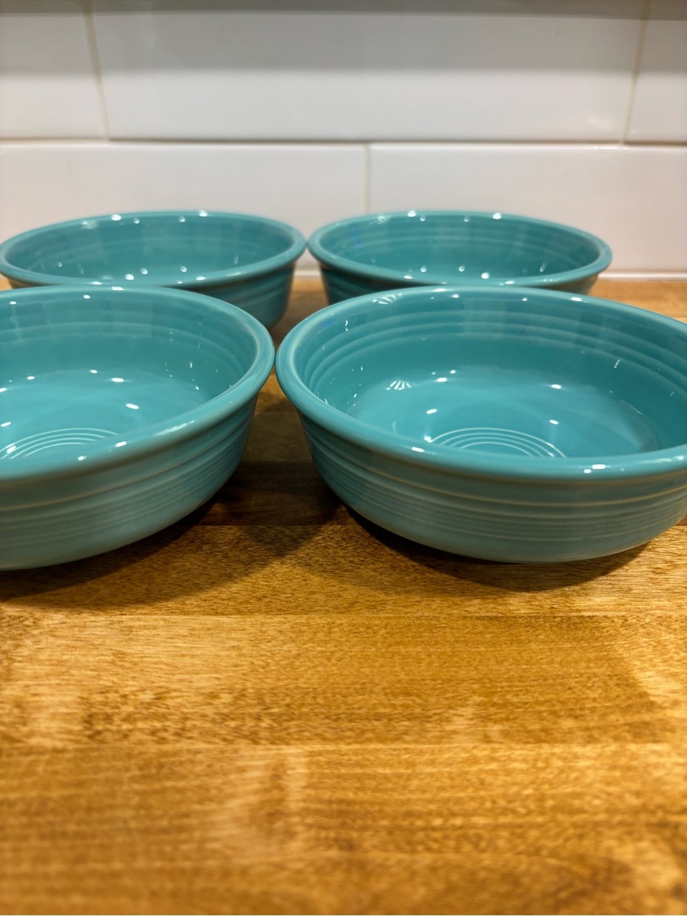 Fiestaware Turquoise Ceramic Prep & Serving Bowls - Set of 4